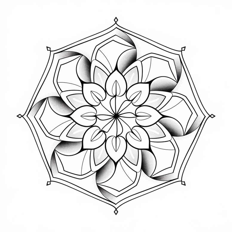 harmony – tattoo design ideas free ai generated – ornate-circle – for-sternum – Gallery: mandalas-and-similar-inkby-ai