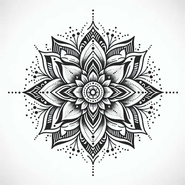 holy-pattern – tattoo design ideas free ai generated – unending – for-upper-thigh – Gallery: mandalas-and-similar-inkby-ai