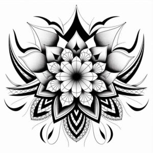 intricate-web – tattoo design ideas free ai generated – centered – for-shin – Gallery: mandalas-and-similar-inkby-ai