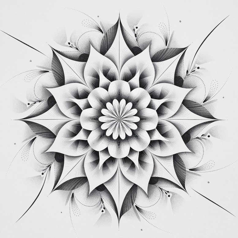 ornamental-mandala – tattoo design ideas free ai generated – fractal – for-lower-arm – Gallery: mandalas-and-similar-inkby-ai