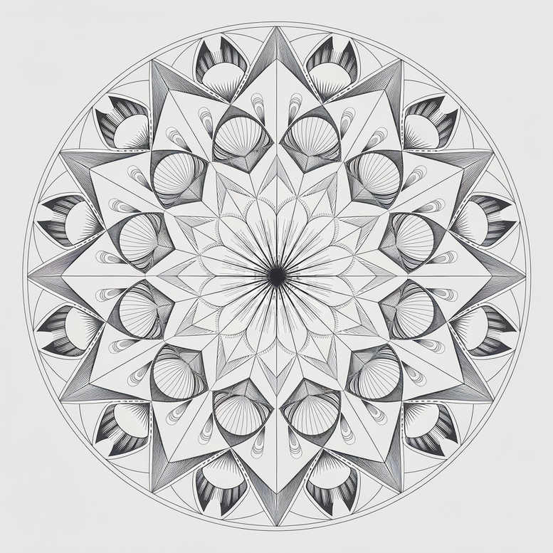 ornamental-swirl – tattoo design ideas free ai generated – wavy-lines – for-knee – Gallery: mandalas-and-similar-inkby-ai