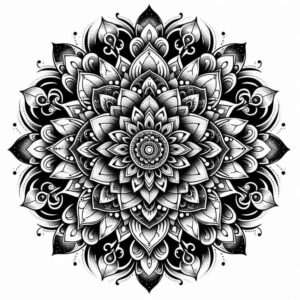 ornamental-web – tattoo design ideas free ai generated – radiating-lines – for-ankle – Gallery: mandalas-and-similar-inkby-ai
