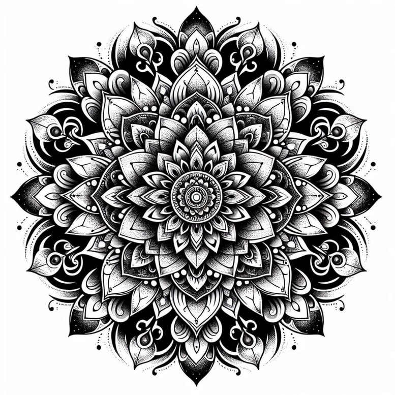 ornamental-web – tattoo design ideas free ai generated – radiating-lines – for-ankle – Gallery: mandalas-and-similar-inkby-ai