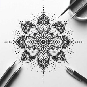 ornamental-web – tattoo design ideas free ai generated – unbroken-circle – for-heel – Gallery: mandalas-and-similar-inkby-ai