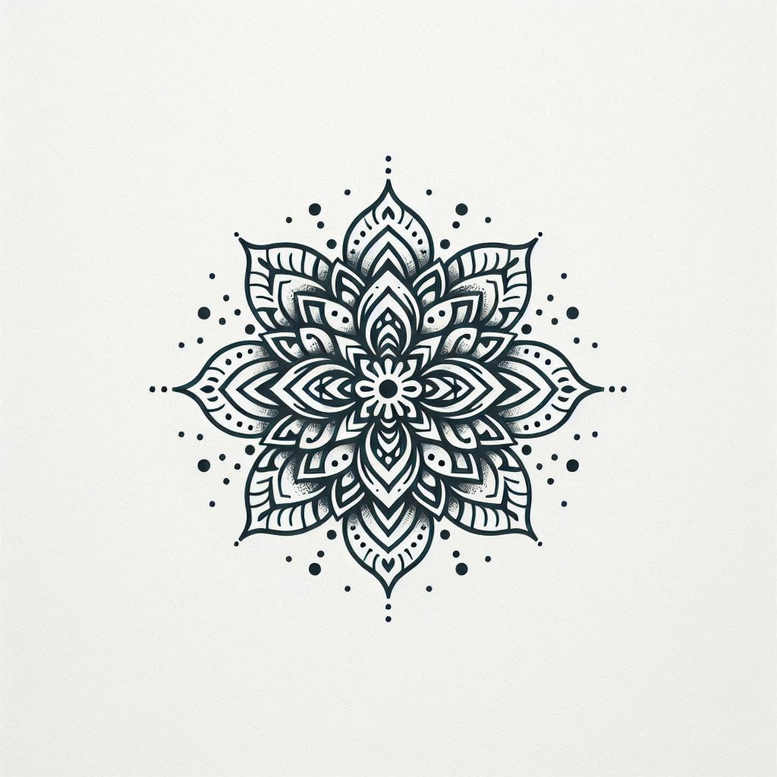 radiating-lines – tattoo design ideas free ai generated – mesmerizing – for-upper-arm – Gallery: mandalas-and-similar-inkby-ai