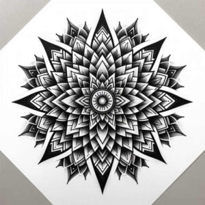 repetition – tattoo design ideas free ai generated – ornate – for-upper-arm – Gallery: mandalas-and-similar-inkby-ai