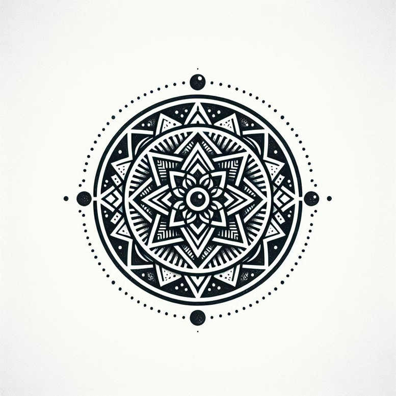 spokes – tattoo design ideas free ai generated – inward-focus – for-triceps – Gallery: mandalas-and-similar-inkby-ai