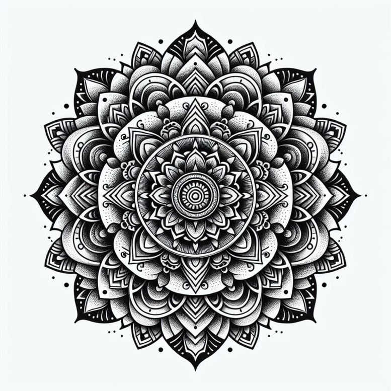 mandalas-and-similar tattoo design ideas vibration circular for neck