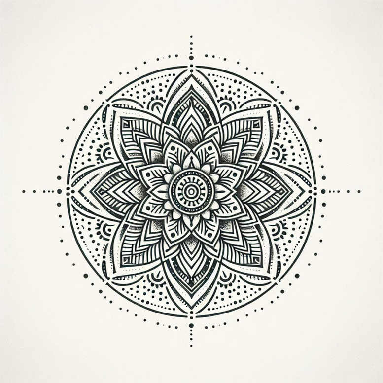 mandalas-and-similar tattoo design ideas circular grid detailed shapes for toe