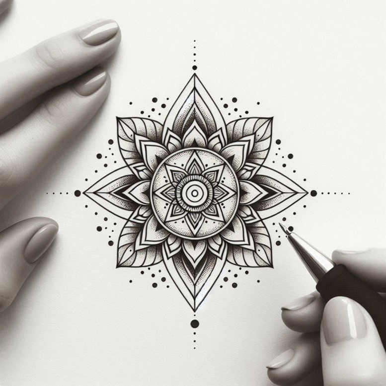 mandalas-and-similar tattoo design ideas inward focus detailed texture meaning resilience