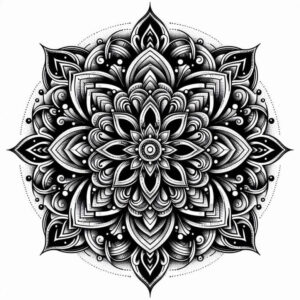 mandalas-and-similar tattoo design ideas artistic swirl fine lines symbolising determination