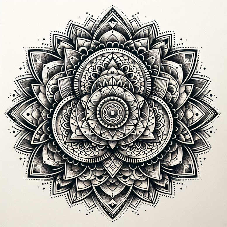 mandalas-and-similar tattoo design ideas radiating symmetry intricate lines for full back
