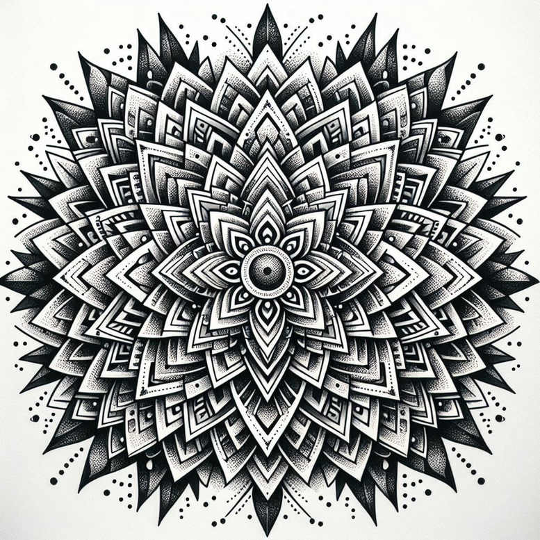 mandalas-and-similar tattoo design ideas circular grid layered for spine
