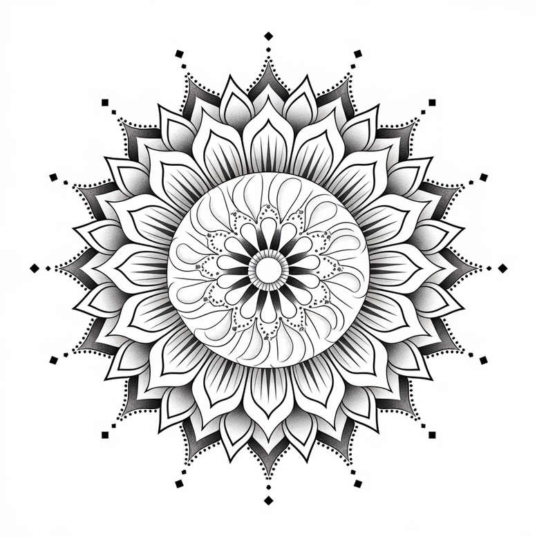 mandalas-and-similar tattoo design ideas radiating lines ornamental for shoulder