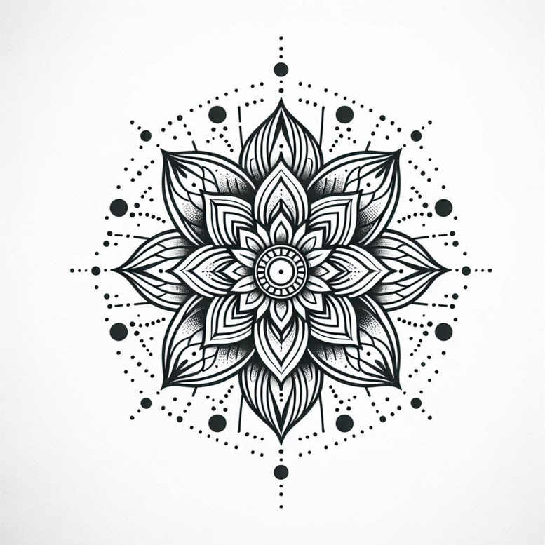 mandalas-and-similar tattoo design ideas spokes ornamental for spine