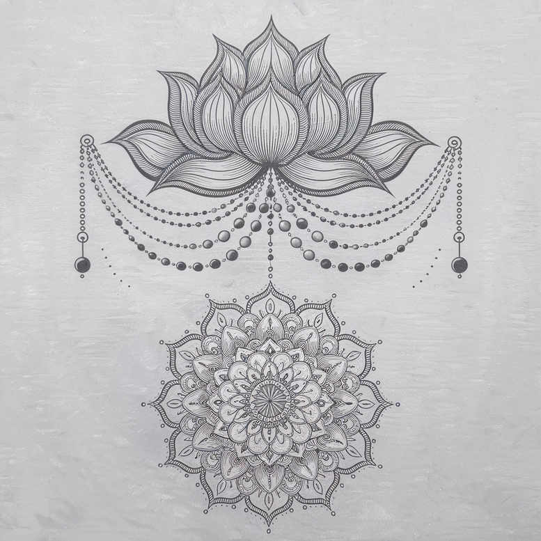 mandalas-and-similar tattoo design ideas circle segments patterned for side
