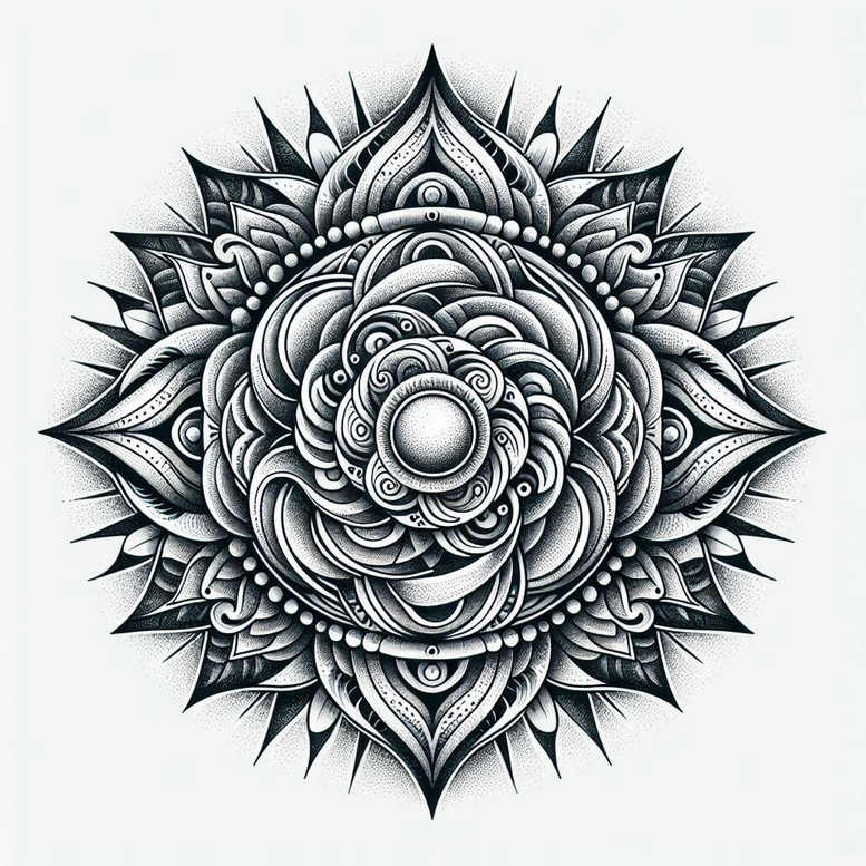 mandalas-and-similar tattoo design ideas meditative radial shows determination
