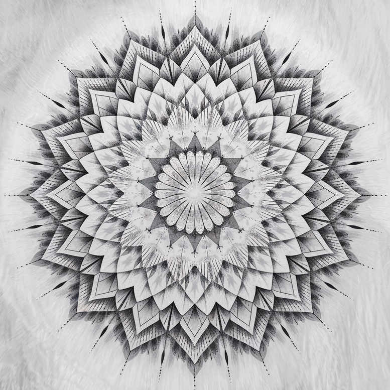 mandalas-and-similar tattoo design ideas soft curves radial symbolising determination