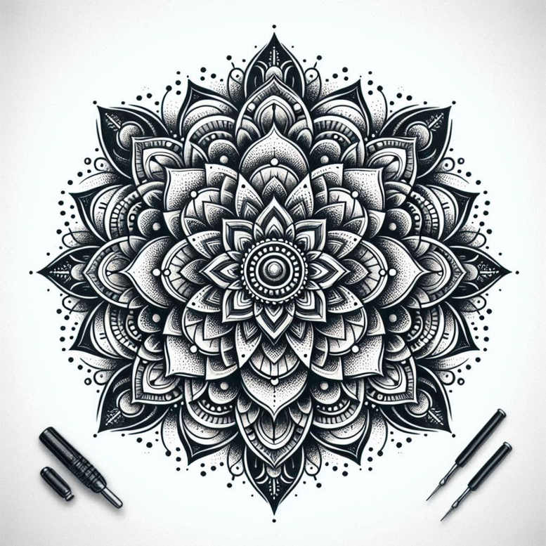 mandalas-and-similar tattoo design ideas radiating symmetry repetitive represents resilience