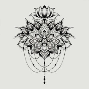 mandalas-and-similar tattoo design ideas delicate outline sacred geometry for heel