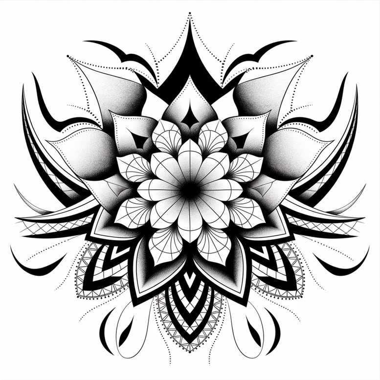 mandalas-and-similar tattoo design ideas intricate web symmetry for wrist side