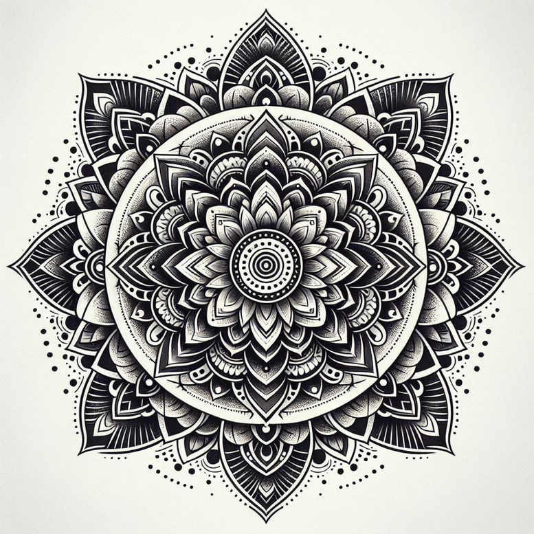 vibration – tattoo design ideas free ai generated – intricate – for-abdomen – Gallery: mandalas-and-similar-inkby-ai