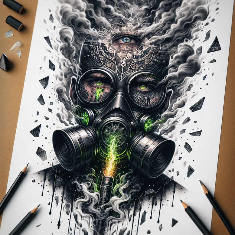 masks tattoo design ideas cinematic artistic detail for wrist side