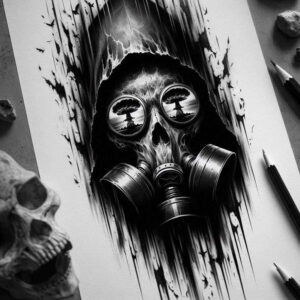 masks tattoo design ideas color saturation artistic symbol of determination