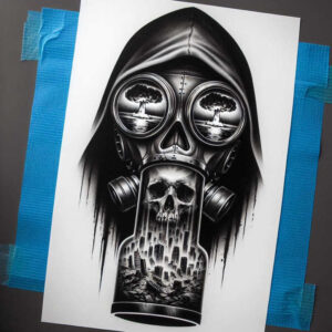 masks tattoo design ideas textured fills naturalistic courage and power
