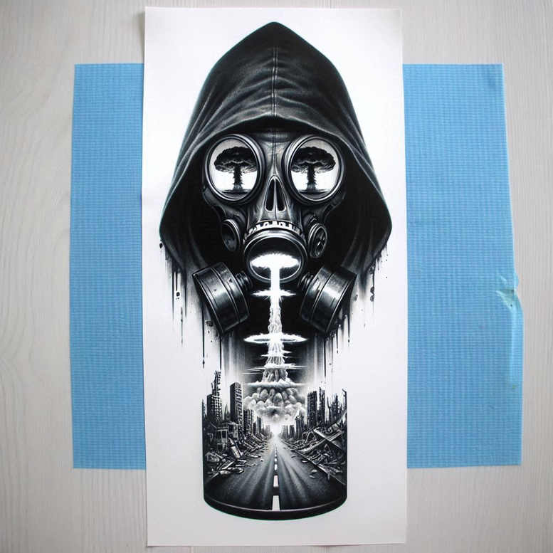 masks tattoo design ideas clear lines protective embodying courage