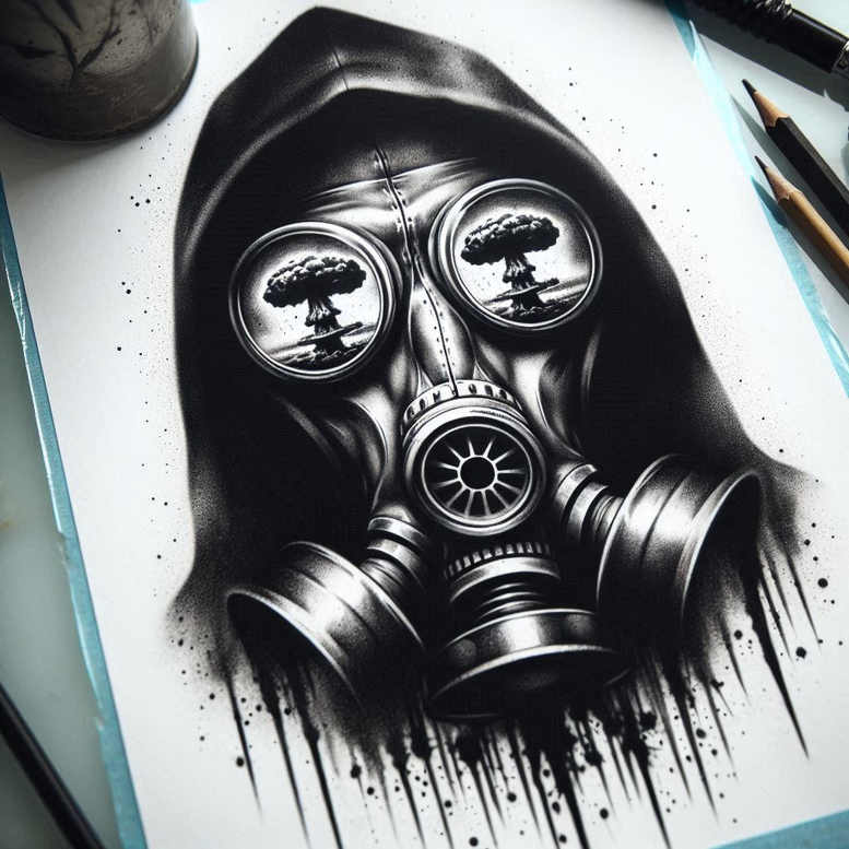 tribal-mask – tattoo design ideas free ai generated – surrealism-psychedelic – for-biceps – Gallery: masks-inkby-ai