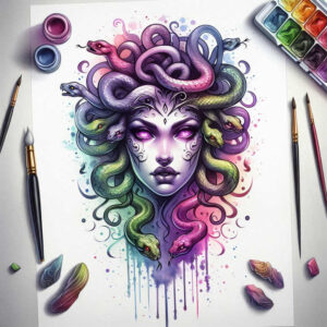 medusa-myth-tattoo-realism-naturalistic-for-spine – tattoo design ideas free ai generated – Gallery: medusa-inkby-ai
