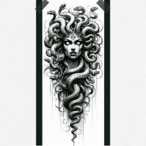 mythological-gorgon-realism-refined-lines-for-knee – tattoo design ideas free ai generated – Gallery: medusa-inkby-ai