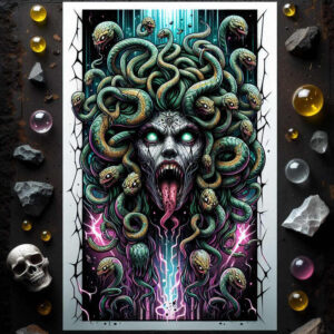 medusa-myth-tattoo – tattoo design ideas free ai generated – void – for-upper-chest – Gallery: medusa-inkby-ai