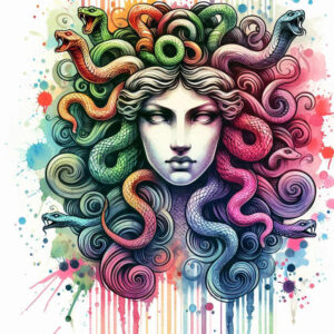 mythical-symbol – tattoo design ideas free ai generated – murky – for-upper-thigh – Gallery: medusa-inkby-ai