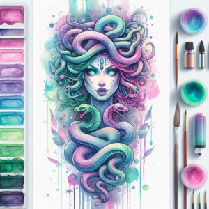 medusa tattoo design ideas Realism reflective light dark beauty represents strength