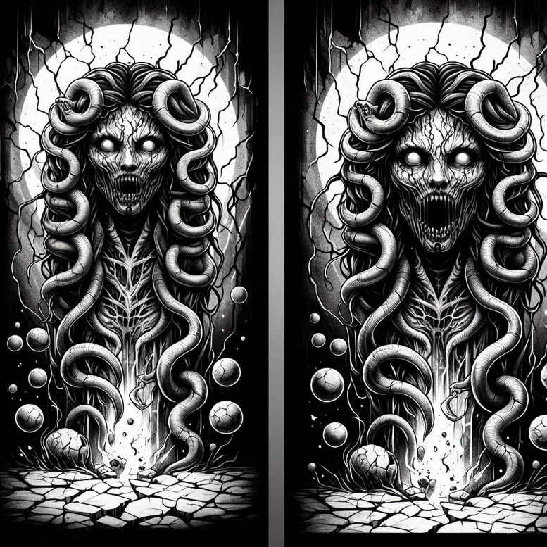 medusa tattoo design ideas Realim light and shadow play gorgon shows resilience
