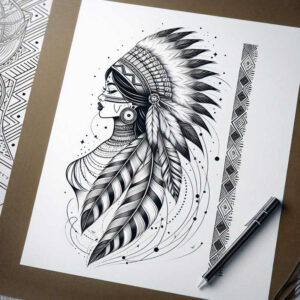 sparse – tattoo design ideas free ai generated – ornamental-swirl – for-back-of-neck – Gallery: minimalistic-inkby-ai