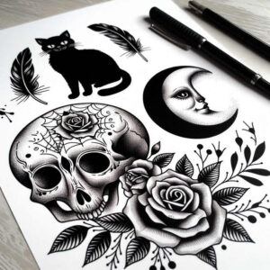 minimalistic tattoo design ideas single line meditative art for ribs