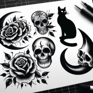 thin-script – tattoo design ideas free ai generated – detailed-lines – for-fingers – Gallery: minimalistic-inkby-ai