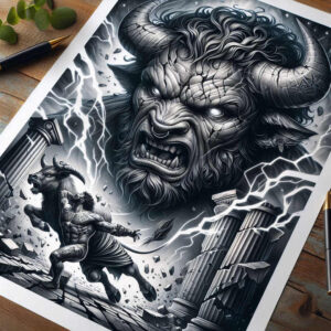 for-women – tattoo design ideas free ai generated – distorted – for-chest – Gallery: monsters-greece-inkby-ai