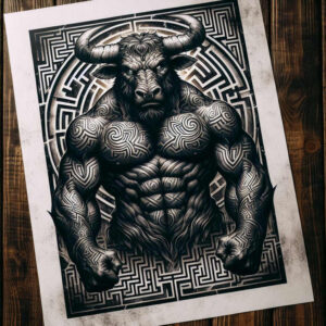 monster-from-legend – tattoo design ideas free ai generated – demonic – for-back-of-neck – Gallery: monsters-greece-inkby-ai