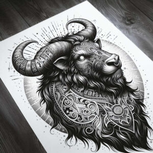 monster-with-shading – tattoo design ideas free ai generated – mystic-darkness – for-elbow – Gallery: monsters-greece-inkby-ai