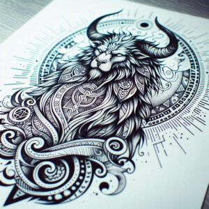 monster-with-tail – tattoo design ideas free ai generated – spirit – for-wrist – Gallery: monsters-greece-inkby-ai
