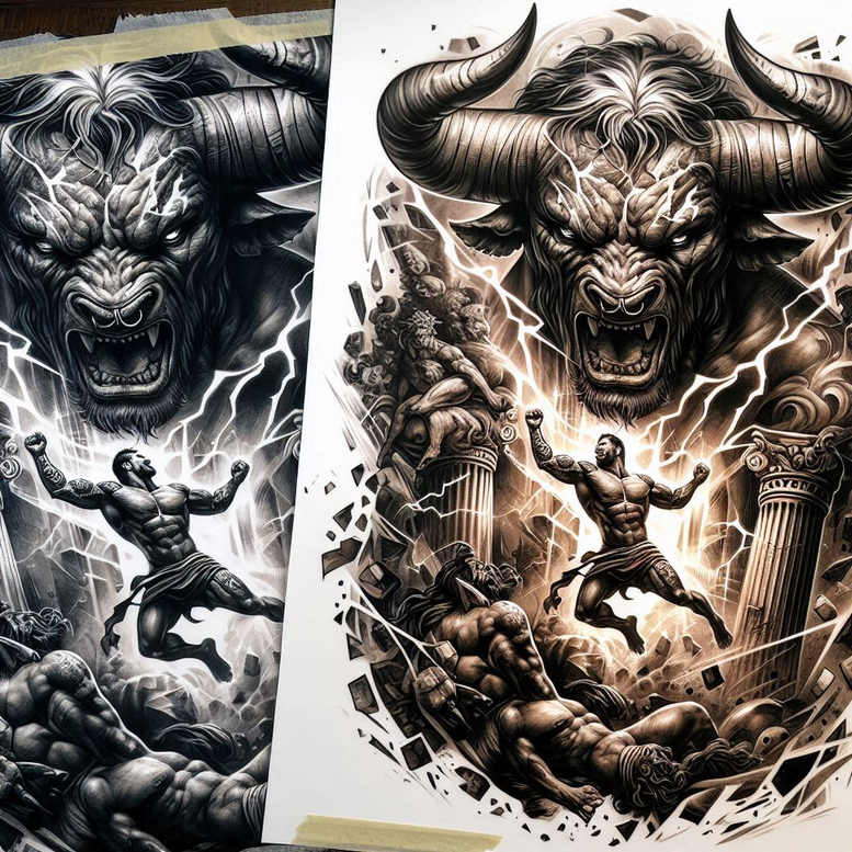 monsters-greece tattoo design ideas ambiguous space disturbing embodying resilience