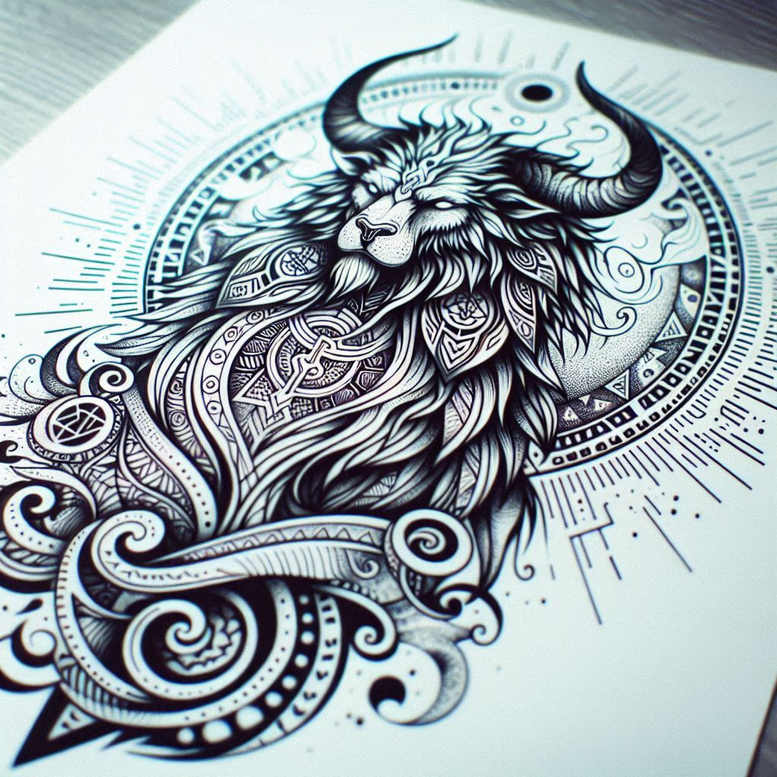 monsters-greece tattoo design ideas refined lines evil spirit for upper arm