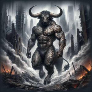 monsters-greece tattoo design ideas Realism anatomical accuracy murky symbolising perseverance