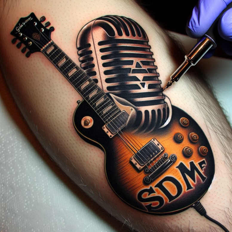 music-tattoo – tattoo design ideas free ai generated – quiet – for-forearm – Gallery: music-inkby-ai