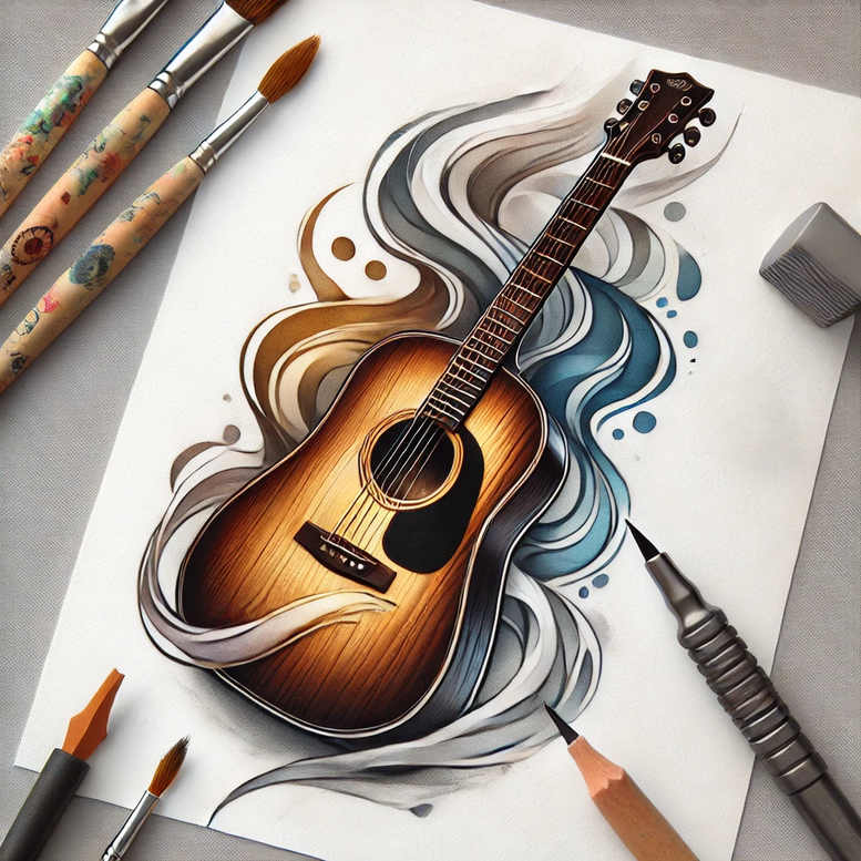 music tattoo design ideas Surrealism phantasm tiny tattoo for foot