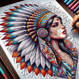 native-geometric-tattoo-surrealism-mystical-for-abdomen – tattoo design ideas free ai generated – Gallery: native-american-women-inkby-ai